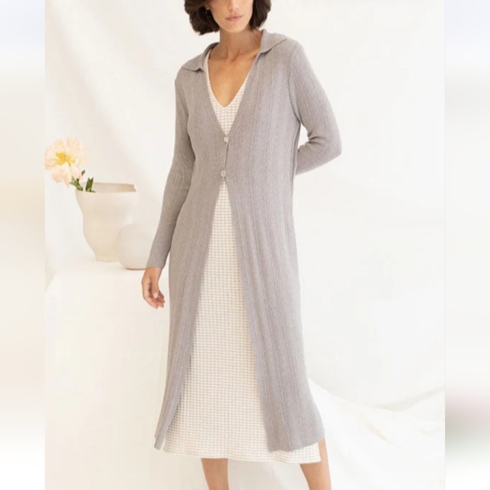 Mus & Bombon Seguin Duster Cardigan / Toast Size M Nwot Made In Spain